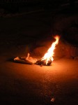 Burning effigy